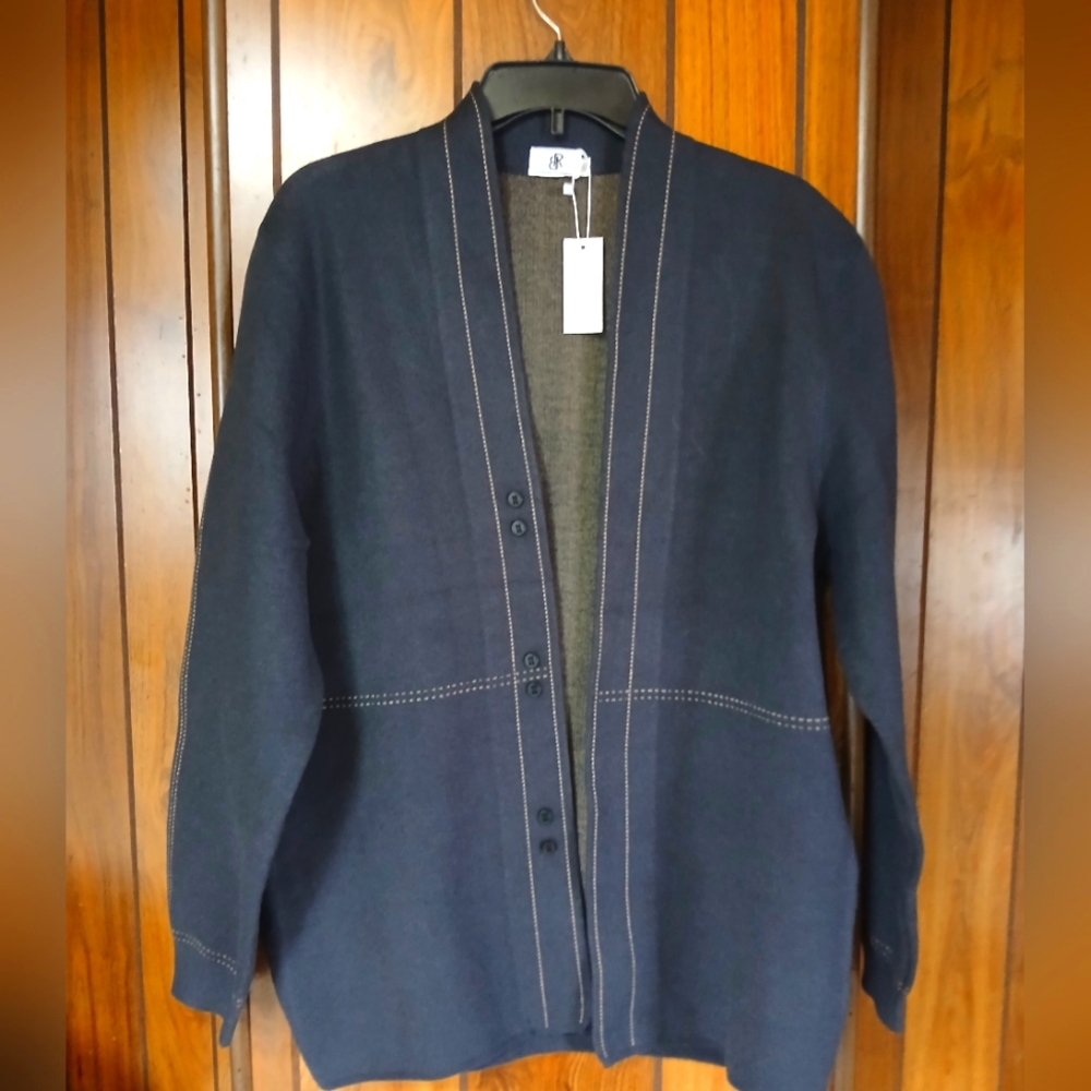 Bellezza Republic Navy Blue Women's Sweater Cardigan Size 3x